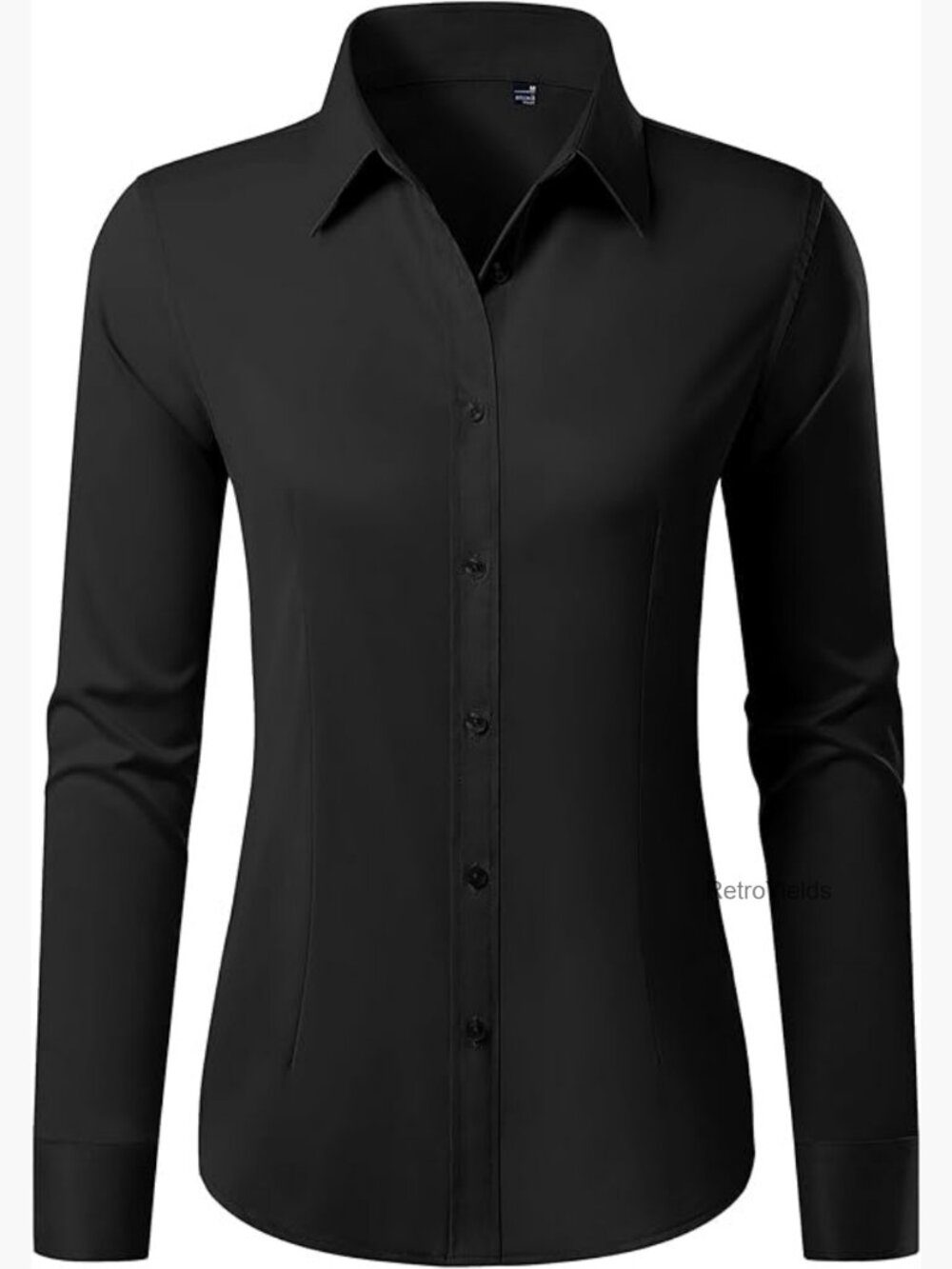 Stain Shield Wrinkle Free Classic Fit Long Sleeve Button Down Shirt Blouse